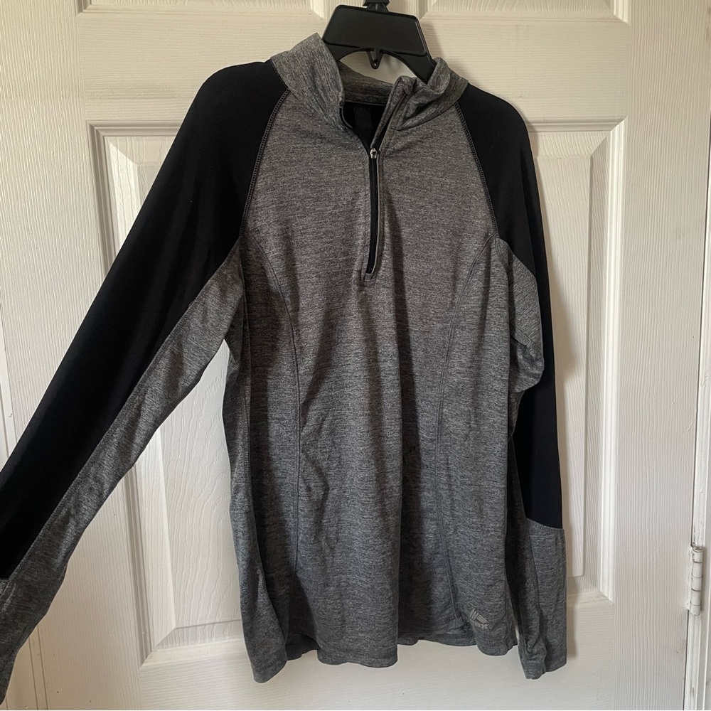 Heather Gray & Black Quarter-Zip Pullover